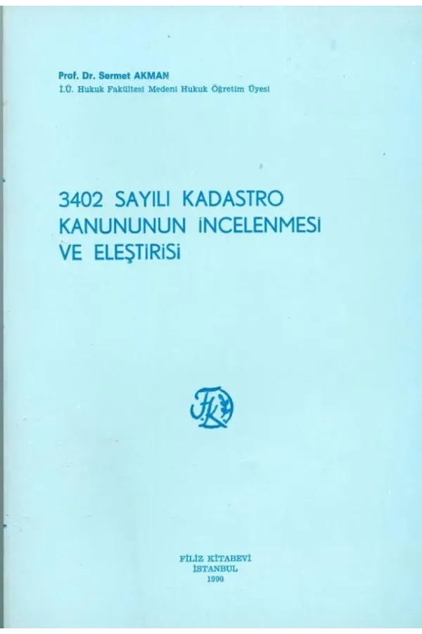 3402 Sayılı Kadastro Kanunu