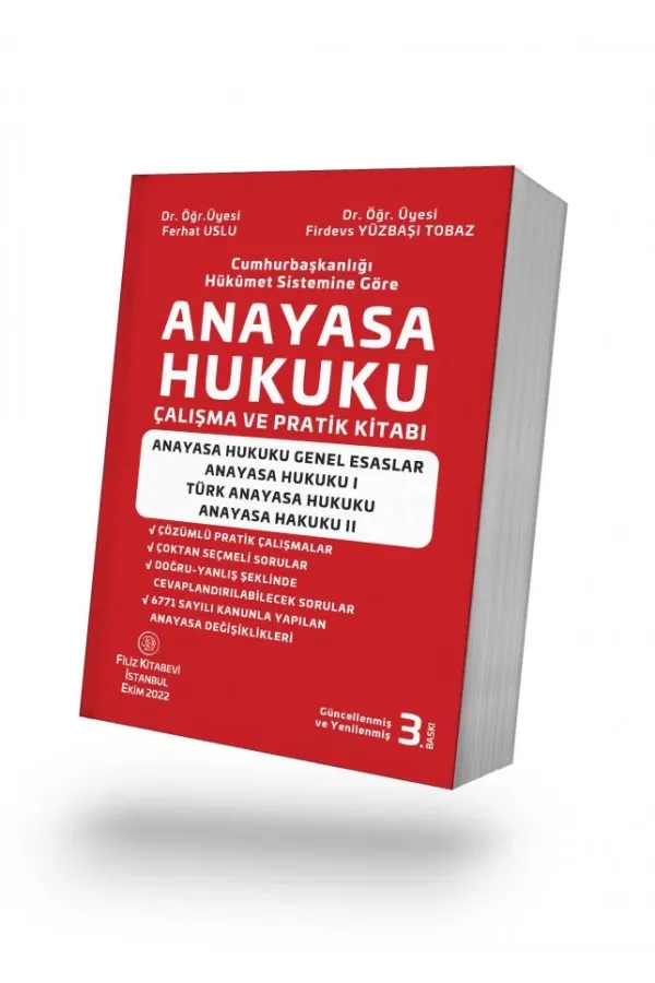 ANAYASA HUKUKU ÇALIŞMA VE PRATİK KİTABI