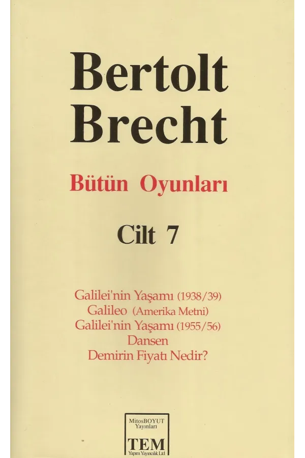 Bertolt Brecht - Bütün Oyunları Cilt 7