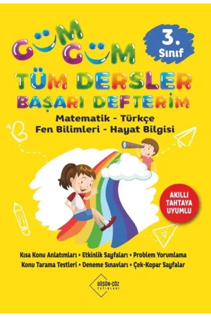 3. Sınıf Güm Güm Tüm Dersler Başarı Defterim: Matematik-Türkçe-Fen Bilimleri-Hayat Bilgisi
