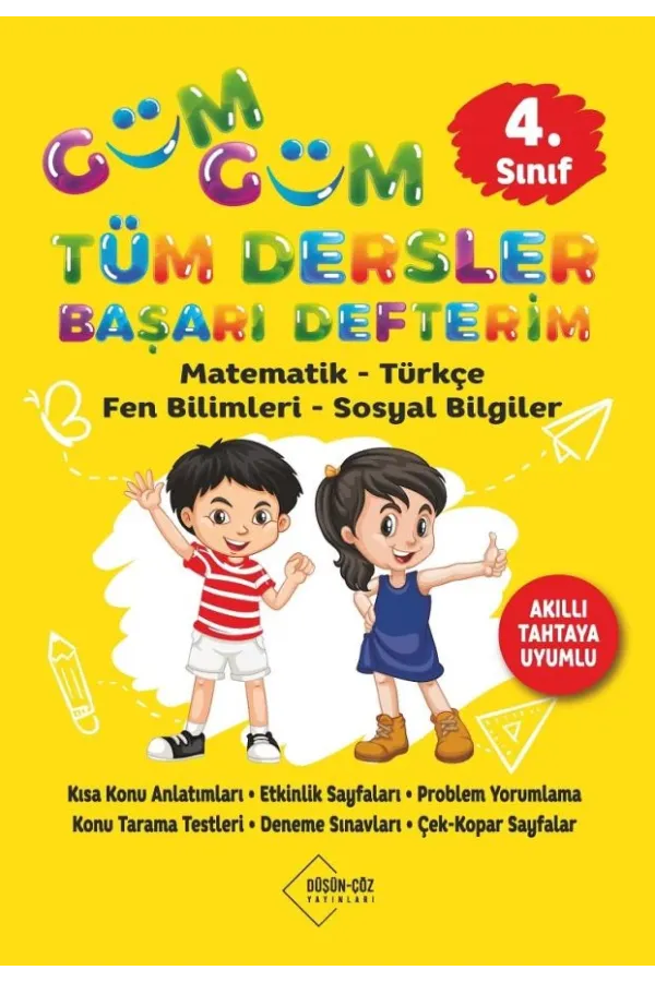 4. Sınıf Güm Güm Tüm Dersler Başarı Defterim: Matematik-Türkçe-Fen Bilimleri-Sosyal Bilgiler