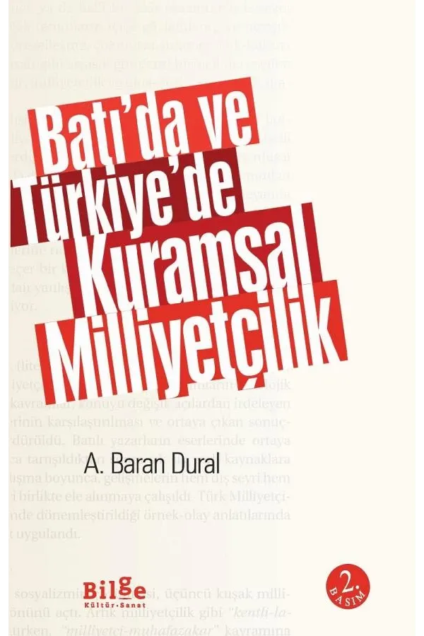 Batı'da ve Türkiye'de Kuramsal Milliyetçilik