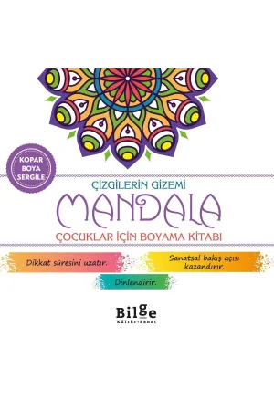 Çizgilerin Gizemi-Mandala: Çocuklar İçin Boyama Kitabı