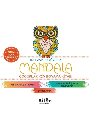 Hayvan Figürleri-Mandala: Çocuklar İçin Boyama Kitabı