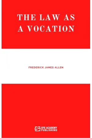 The Law As A Vocation